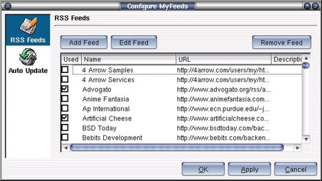 MyFeeds Configuration